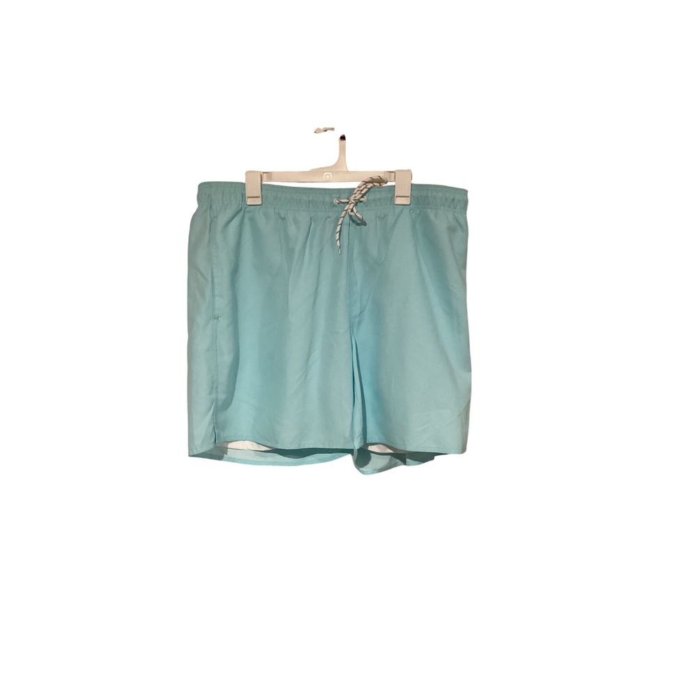 St. Johns Bay Mens Swim Shorts 7 Inch Inseam Tanager Turquoise XXL New